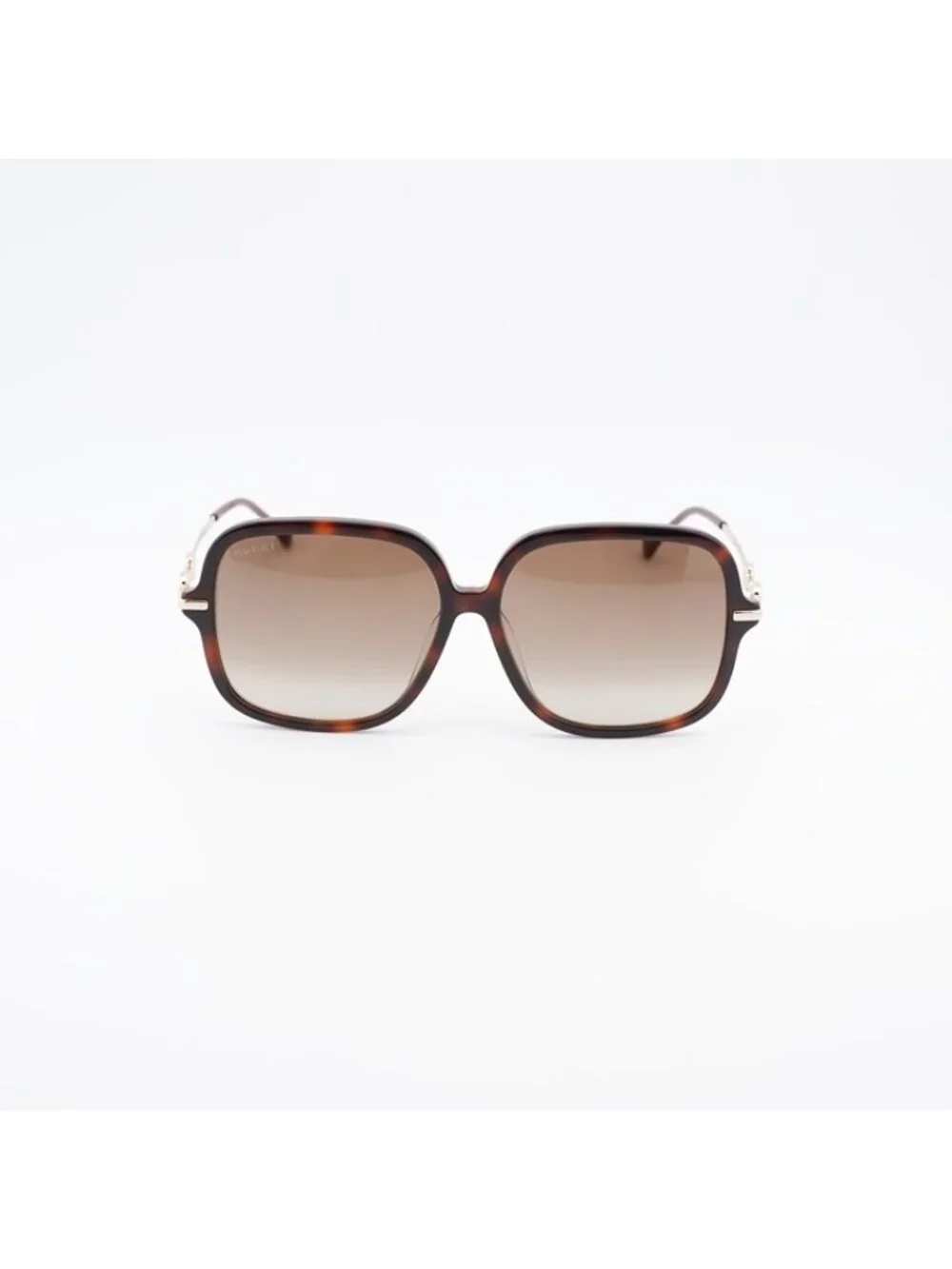 Gucci GG0884SA 002 Sunglasses Havana Square Frame, Brown Lenses